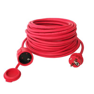 China Home appliance euro outdoor waterproof rubber IP44 power cord with schuko molded plug for sale