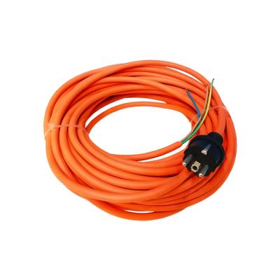 China Commercial Orange European Neoprene Rubber Power Cord With German IP44 Plug for sale