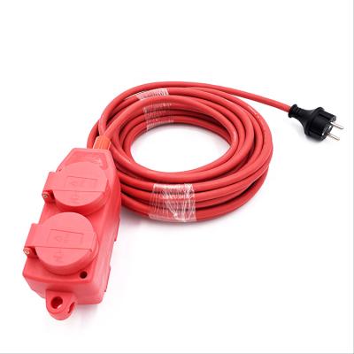 China Residential / General Purpose Germany Plug Extension Cord With 4 Way IP44 Outdoor Waterproof Electrical Outlets for sale