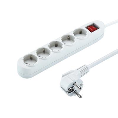 China Child Protective Shutter European Socket 5 Way Extension Socket With Switch for sale