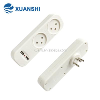 China Dual USB Charging Ports Israel 220v Intelligent Electric Multi Socket With USB Port for sale