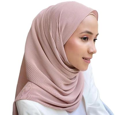 China European American new fashion pleated chiffon mini hijab for malaysia tudung women chiffon shawl pleated mini hijab for sale