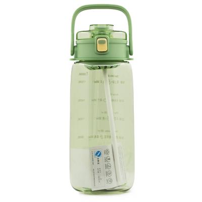 China Viable Motivation 1.2L Water Bottle with Time Marker Straw Protective Silicone for Adults and Kids for sale