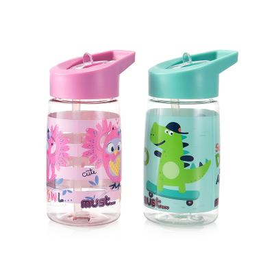 China Customized Print Color Cartoon Viable Drink Plastic Tritan Water Bottle For Kids for sale