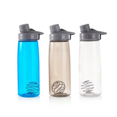 China Sustainable Eco Friendly Customizable Gym Training Big Plastic 700ml Protein Shaker Bottle With Handle for sale