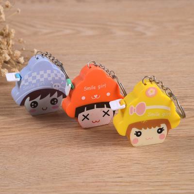 China Promotional shape lovely \engineering\school\office mini cartoon simple cute little girl series tape measure tape for sale