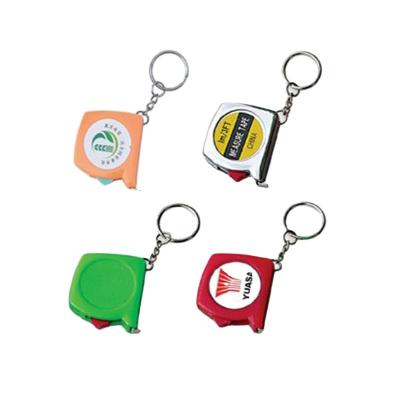 China 1 Meter Round Stainless Steel Tape Measure With Key Chains Inches Measuring Tape Promotional Gift TP-3316 for sale