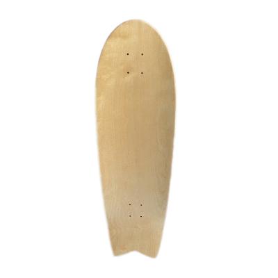 China 7 Layer Fish Shaped Maple Shaped Surf Skate Durable Land Deck Surfing Skateboard for sale