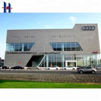 China Prefab Car Showroom Quick Installation Car Showroom Structure Prefab Warehouse for sale