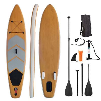 Chine Wooden Wooden Point ISUP Drop Up Paddleboard Unisex Factory PVC Air Panels Inflatable Surfing Stand à vendre