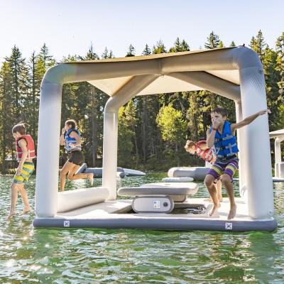 中国 High Quality Lazy Mat Inflatable Floating Island Pool Air Float Water Bar Lazy River Lounges 販売のため