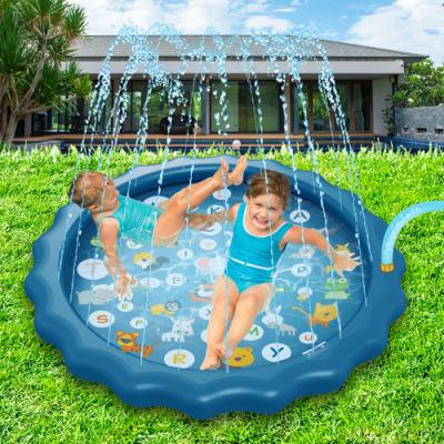 중국 2020 New Inflatable Baby Water Mat Y Design Pattern Rounded Edge Sprinkle Splash Baby Water Play Mat For Kids Best Sprinkler 판매용