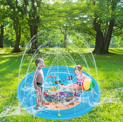 中国 2020 Wholesale High Quality Eco-friendly Toy Y Octopus Educational Sprinkle And Splash Play Mat Spray Water Mat For Kids Play Outdoor Splash Pad 販売のため