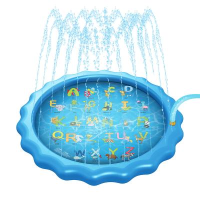 China Baby Inflatable Water Mat Y Sprinkle Splash Game Pad Water Toys Part Kids Sprinkle Alphabet Pattern Puzzle Can Be Box Wholesale High Quality Custom à venda