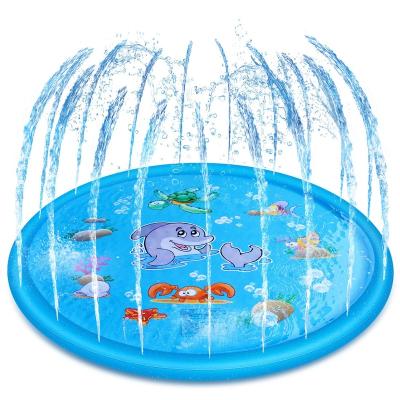 China Inflatable Baby Water Mat Y High Qual Eco-friendlyand Sprinkle and Splash Play Mat Spray Water Mat Kids Play Outdoor Inflatable Splash Pad 68in Splash Pad à venda