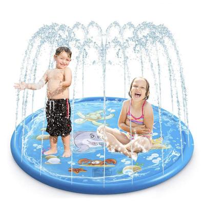 Cina Baby Water Mat Baby Y Water Mat Inflatable Splash Pad Girls and Kids Boys Toddlers Infants Children Outdoor Water Play Inflatable Splash Mat water in vendita