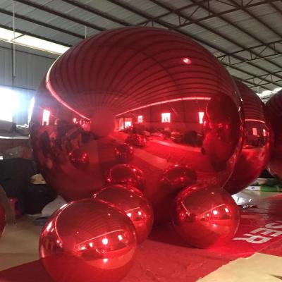 China 2020 Inflatable Mirror Balloon Ball Decoration Mirror Hanging Giant Mirror Sphere For Decoration Sealed Gold/Silver Ball for sale