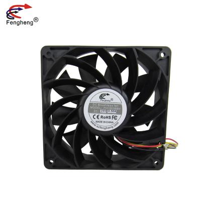 China Industrial Equipment Fengheng Axial Flow Thruster Fan 120mm 120x120x38mm 12v 24v Large Ball Bearing Thruster Exhaust Fan 12cm 12038 for sale