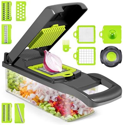 China Amazon Fruit and Vegetable Tools 12 Piece Manual Cleaver Vegetable Cutter Viable Hot Selling Vegetable Slicer for sale