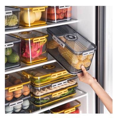 China Fresh Preservation OEM Factory Kitchen BPA Free Expandable Fridge Eco Friendly Food Storage Container with Timer and Vent for sale