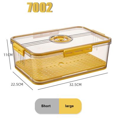 China Viable Cheap Clear Fridge Organizer Factory Price Drawer Fridge Storage Box Plastic Transparent Refrigerator Set for sale