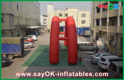 China Arch Bridge Design Red 5x3M Inflatable Arch , Oxford Cloth Inflatable Advertising Arch for sale