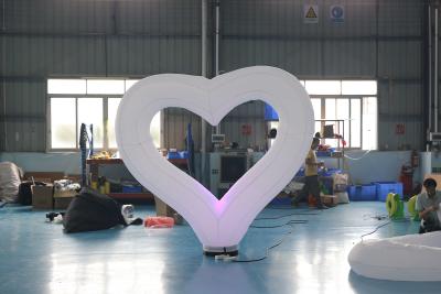 China 2.5M Diameter Inflatable Lighting Decoration Heart Belt LED Light for sale