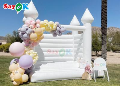 China Adult Pure White Pvc Inflatable Wedding Bounce House With Air Blower for sale