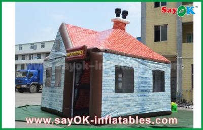 China Customized 5 x 4m PVC Giant Inflatable House Bar Plub With Window / Chimney for sale