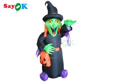 China PVC Halloween Garden Decoration Inflatable Props Horror Witch Silk Printing for sale