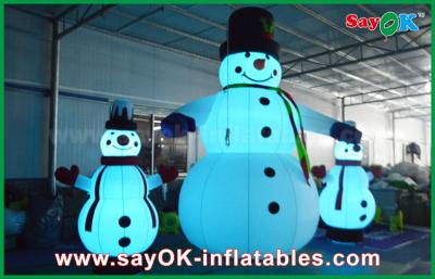 China Oxford Cloth Inflatable Holiday Decorations Giant Christmas Snowman For Party for sale