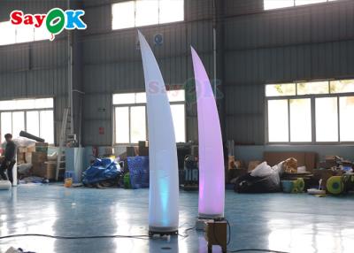 China Unique Ivory LED Lighting Inflatable Pillar Lamp Wedding Decorative Lighting Tube for sale