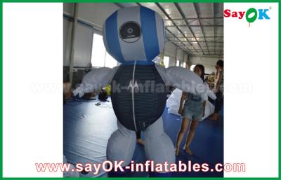 China Giant Inflatable Robot Custom 2mH Oxford Cloth Robot Custom Inflatable Products Blue For Advertising for sale