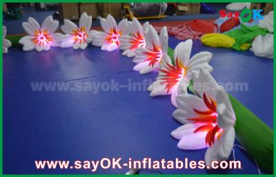 China 8m Long Nylon Inflatable Lighting Decoration Lily Flower Chai For Wedding for sale