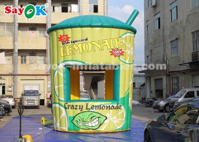 China Inflatable Canopy Tent 5m High PVC Inflatable Lemonade Stand Booth With Blower For Business for sale