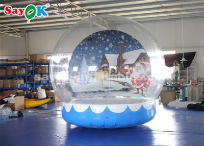 Cina Decorazioni gonfiabili durevoli di festa, tenda trasparente della bolla del globo gonfiabile della neve di 3m con fondo stampato in vendita