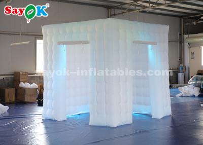 China Cabine inflável Oxford durável branco da foto de 2 portas para o arrendamento do banquete de casamento à venda