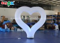 China White Inflatable Lighting Decoration Blow Up Heart For Engagement for sale