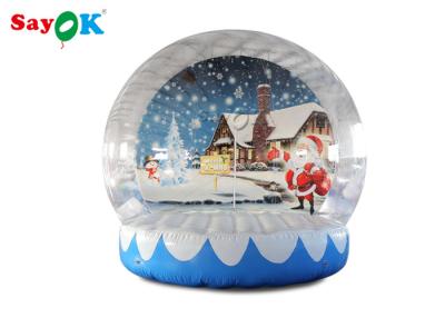 China Weihnachtsschnee-Kugel PVC-Riese-3m aufblasbare mit Hintergrund-Drucken zu verkaufen