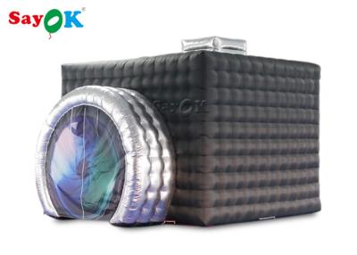 Cina Tenda gonfiabile della cabina della foto di colore dell'argento + del nero con il LED per il partito in vendita