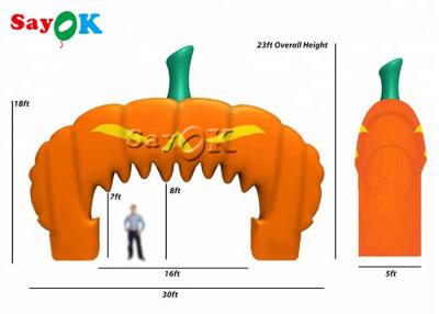 China Van de de Pompoengebeurtenis van Halloween van de douane de Opblaasbare Boog Oranje Opblaasbare Boog voor Supermarkt Te koop