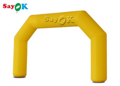 Cina Arco gonfiabile all'aperto dell'entrata del panno giallo del PVC Oxford con l'aeratore 6x0.8x3.5mH in vendita