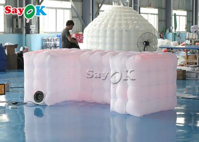 China Family Air Tent LED Illuminated Inflatable Bar Counter With Blower For Beer Drink Shop Parties for sale