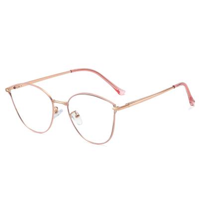 China Other SHINELOT 91514 Women Metal Glasses Frame Optical Frame With Logo Clear Anti Blue Light Eyewear Myopia And Reading Glasses for sale