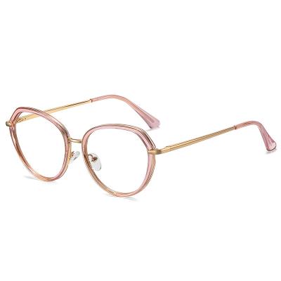 China Other SHINELOT 95289 Ladies TR90 Optical Frame Prescription Glasses With Light Filter Spring Hinge Blue Eyewear for sale