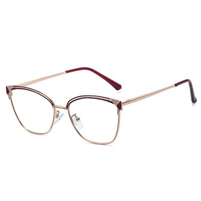 China Other Fashionable SHINELOT 95780 Glasses Frame For Women Vintage IT Blue Light Show Round Optical Eyewear for sale