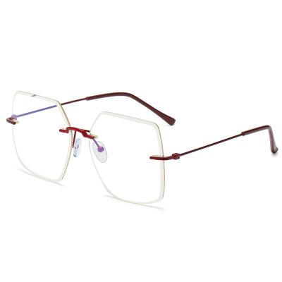 China Other New Arrival SHINELOT 95738 Factory River Women's Glass Frames Supplier Glasses Luminous Optical Rimless Glasses for sale