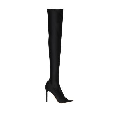 China Pleasant heeled knee-high autumn and winter 2022 new fashion trend women's led toe zipper thigh-high elastic boots for sale