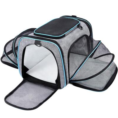 China Sustainable 2023 New Breathable Travel Products Carrying Transport Bag Expandable Pet Waterproof Bed other pet carriers for sale