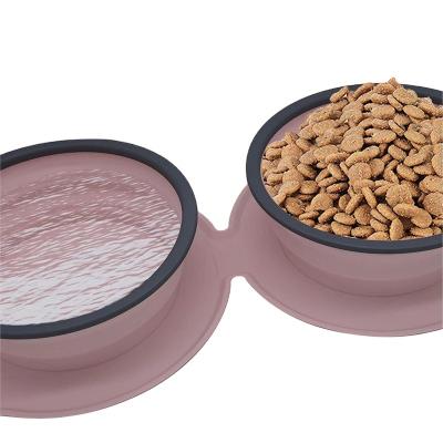 China Automatic 2023 Hot Sale Pet Supplies Food Grade Silicone Outdoor Portable Folding Bowl silicone pet bowl for sale